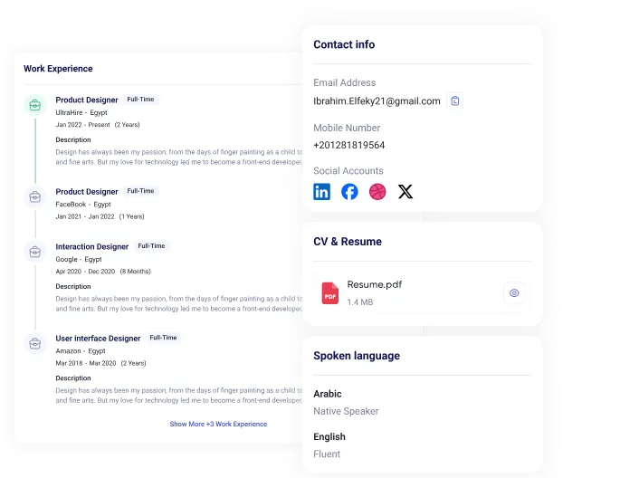 Recruiter platform Feature